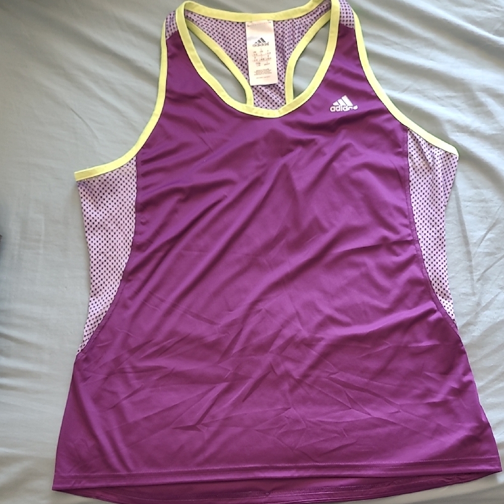 Adidas Woman's Purple Racerback Tank Top